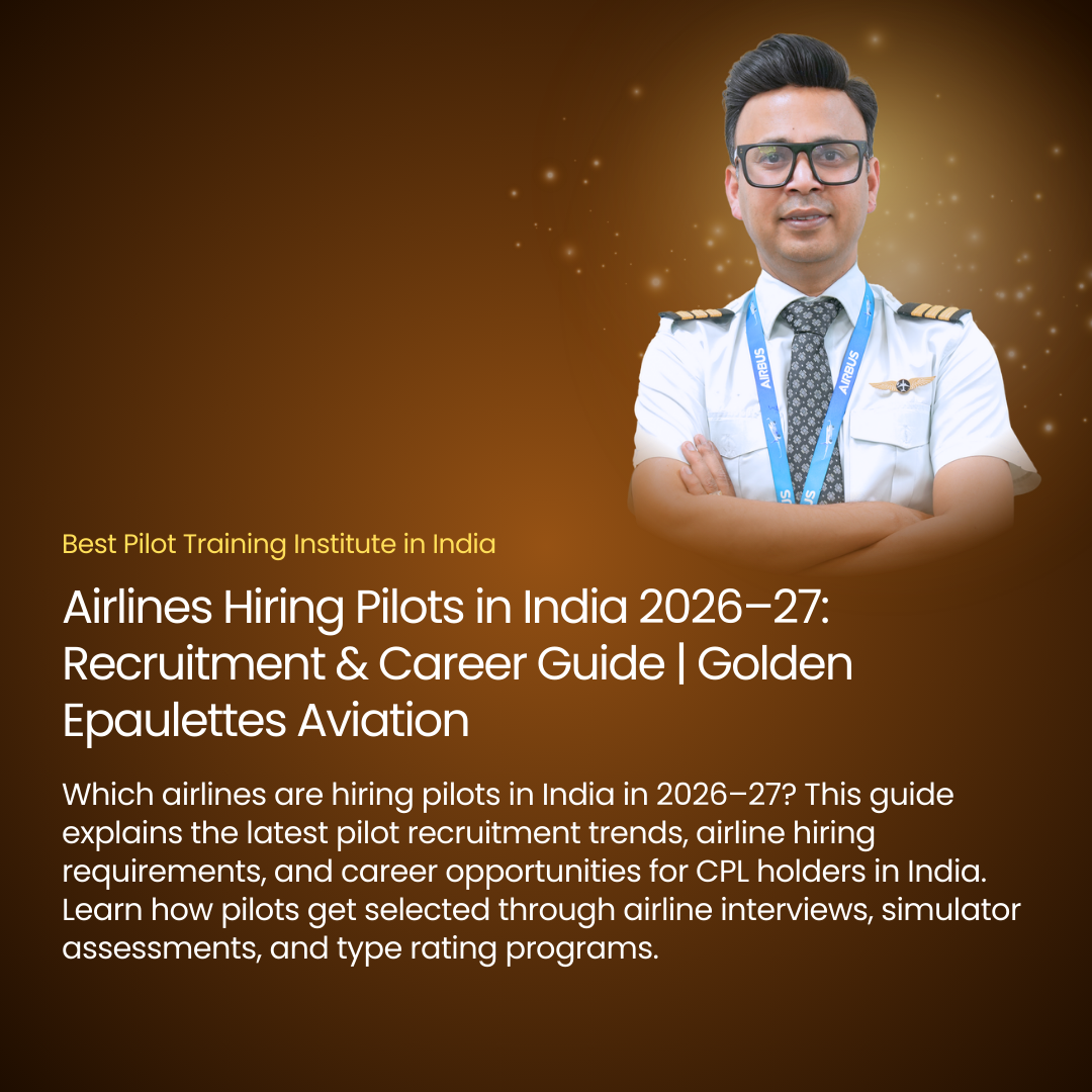 Airlines Hiring Pilots in India 2026–27: Recruitment & Career Guide | Golden Epaulettes Aviation